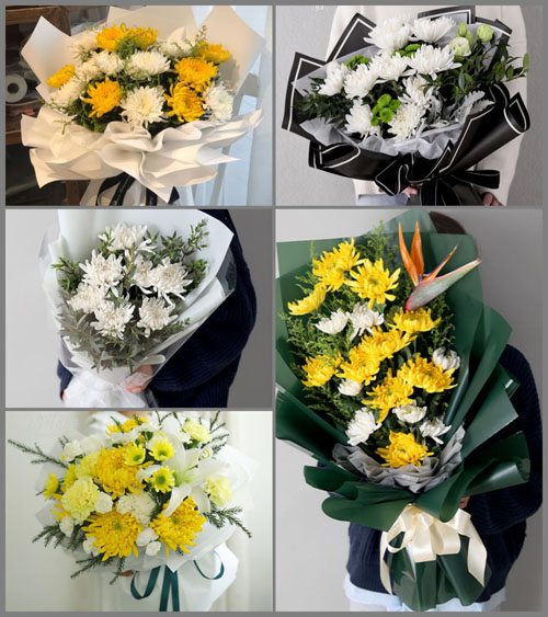 山东济宁邹城市北宿镇南落陵村白事花束代送
